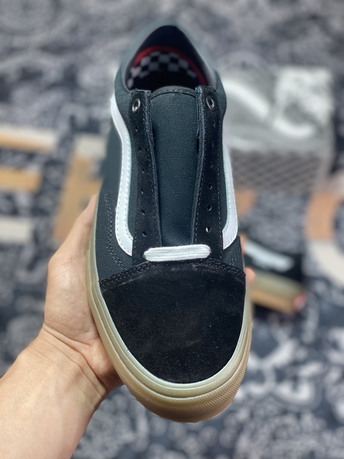 Official correct version (removable insole) Vans Old Skool Black Rubber