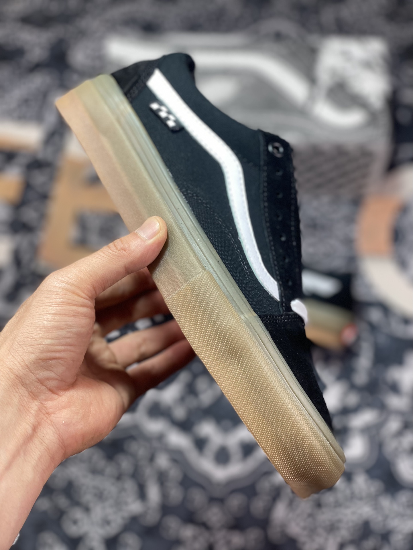 Official correct version (removable insole) Vans Old Skool Black Rubber