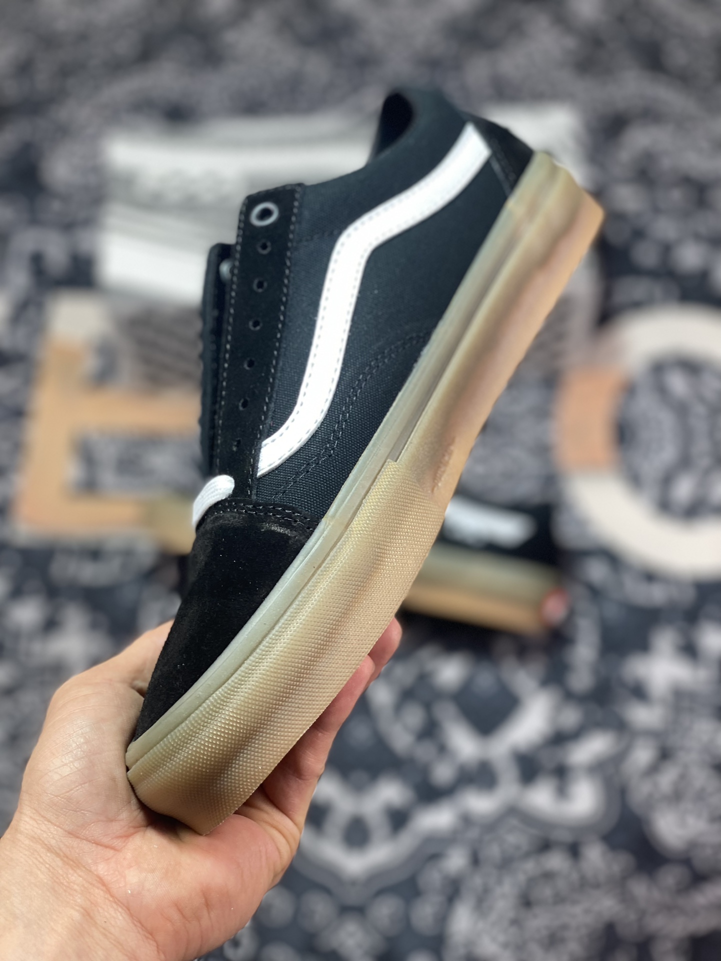 Official correct version (removable insole) Vans Old Skool Black Rubber