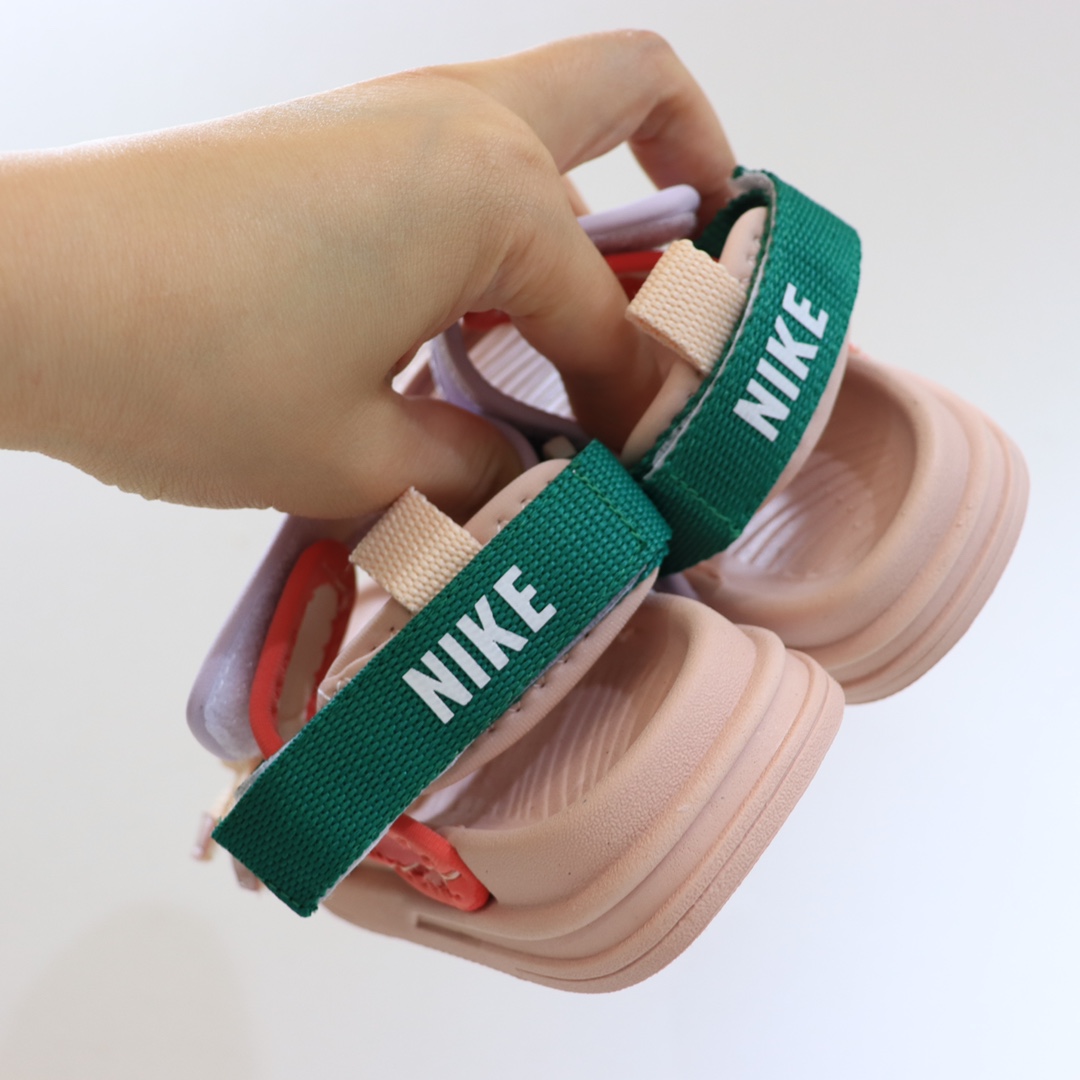 图片[3]-NK软底大魔术贴凉鞋 皮面拼接尼龙材质鞋身，看起来就是个性十足的款式！EVA大底让鞋身整体超轻超柔然！-选品中心