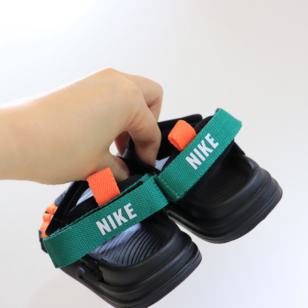 图片[4]-NK软底魔术贴凉鞋 皮面拼接尼龙材质鞋身，看起来就是个性十足的款式！EVA大底让鞋身整体超轻超柔然！-选品中心