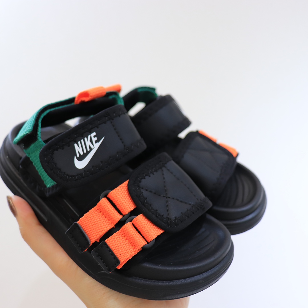 图片[2]-NK软底魔术贴凉鞋 皮面拼接尼龙材质鞋身，看起来就是个性十足的款式！EVA大底让鞋身整体超轻超柔然！-选品中心