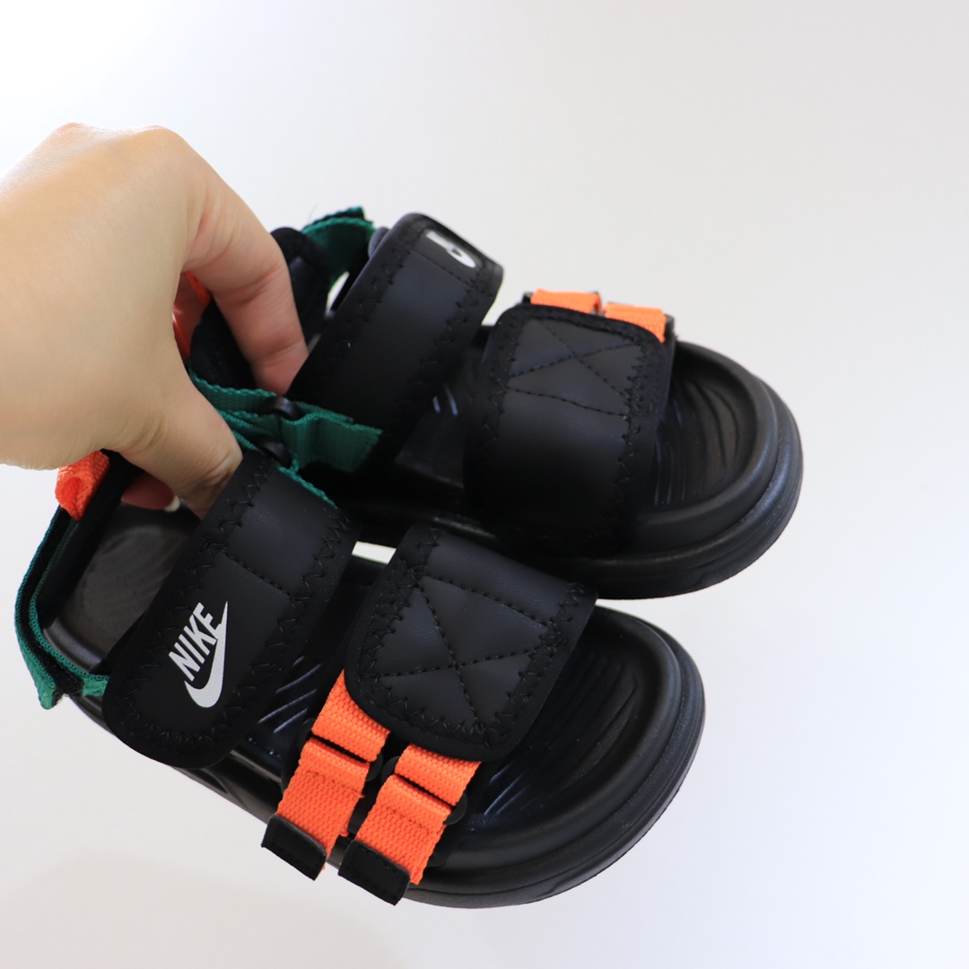 图片[3]-NK软底魔术贴凉鞋 皮面拼接尼龙材质鞋身，看起来就是个性十足的款式！EVA大底让鞋身整体超轻超柔然！-选品中心