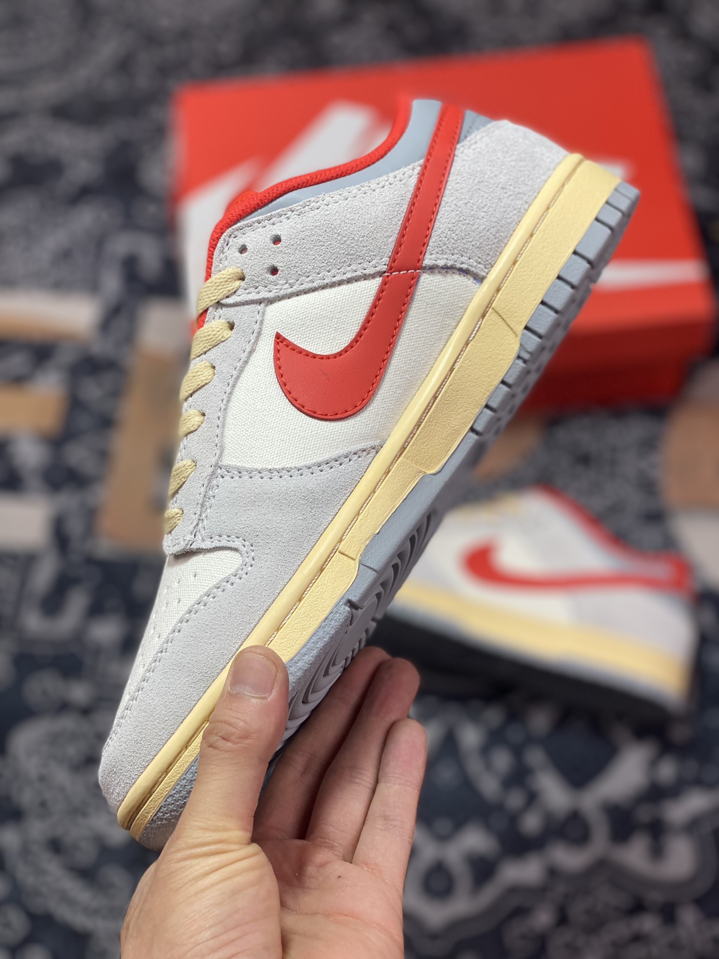 220 Nike SB Dunk Low 85”Athletic Department”扣篮系列低帮板鞋“浅灰白红氧化”FJ5429-133
