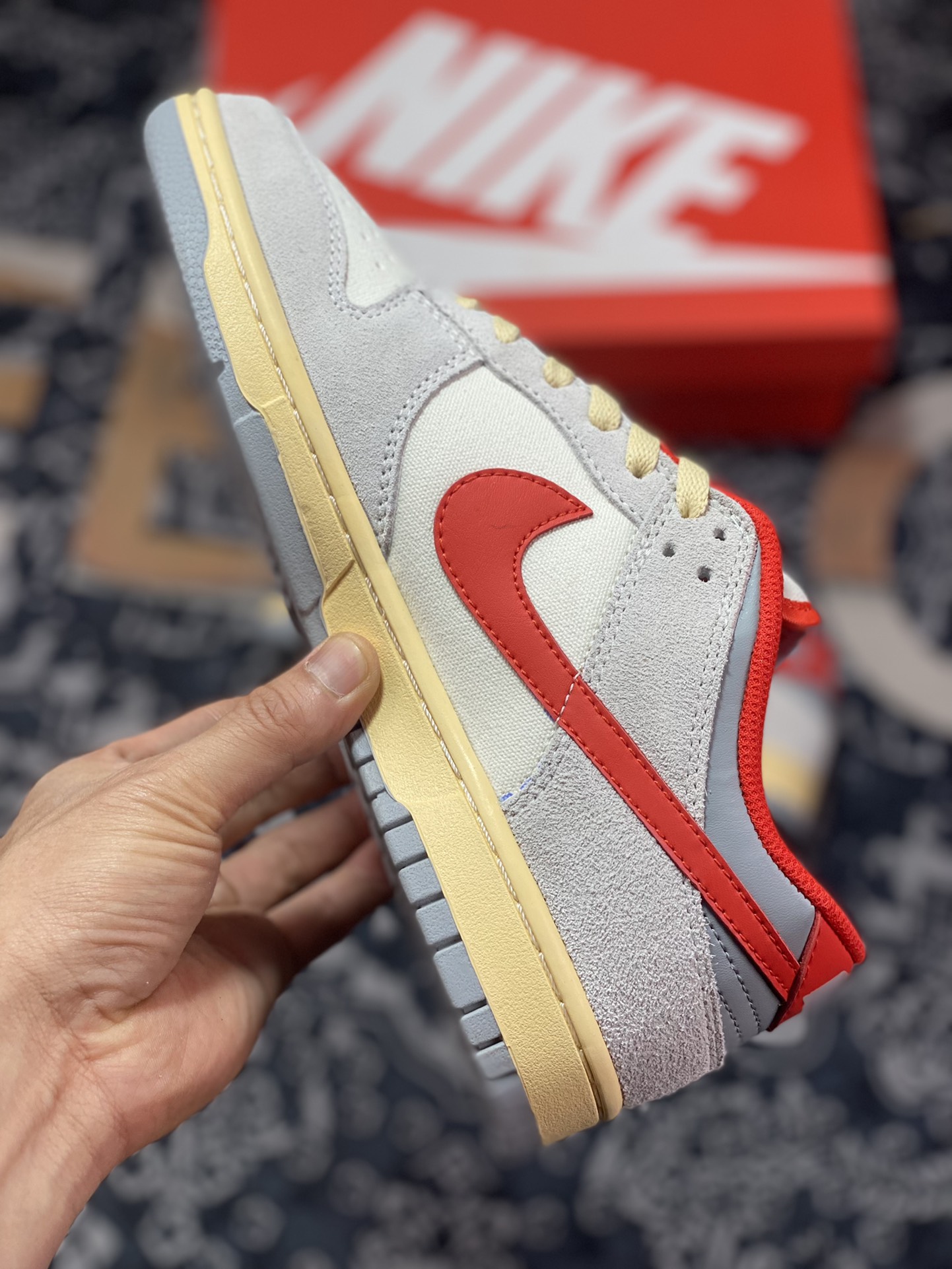 220 Nike SB Dunk Low 85”Athletic Department”扣篮系列低帮板鞋“浅灰白红氧化”FJ5429-133