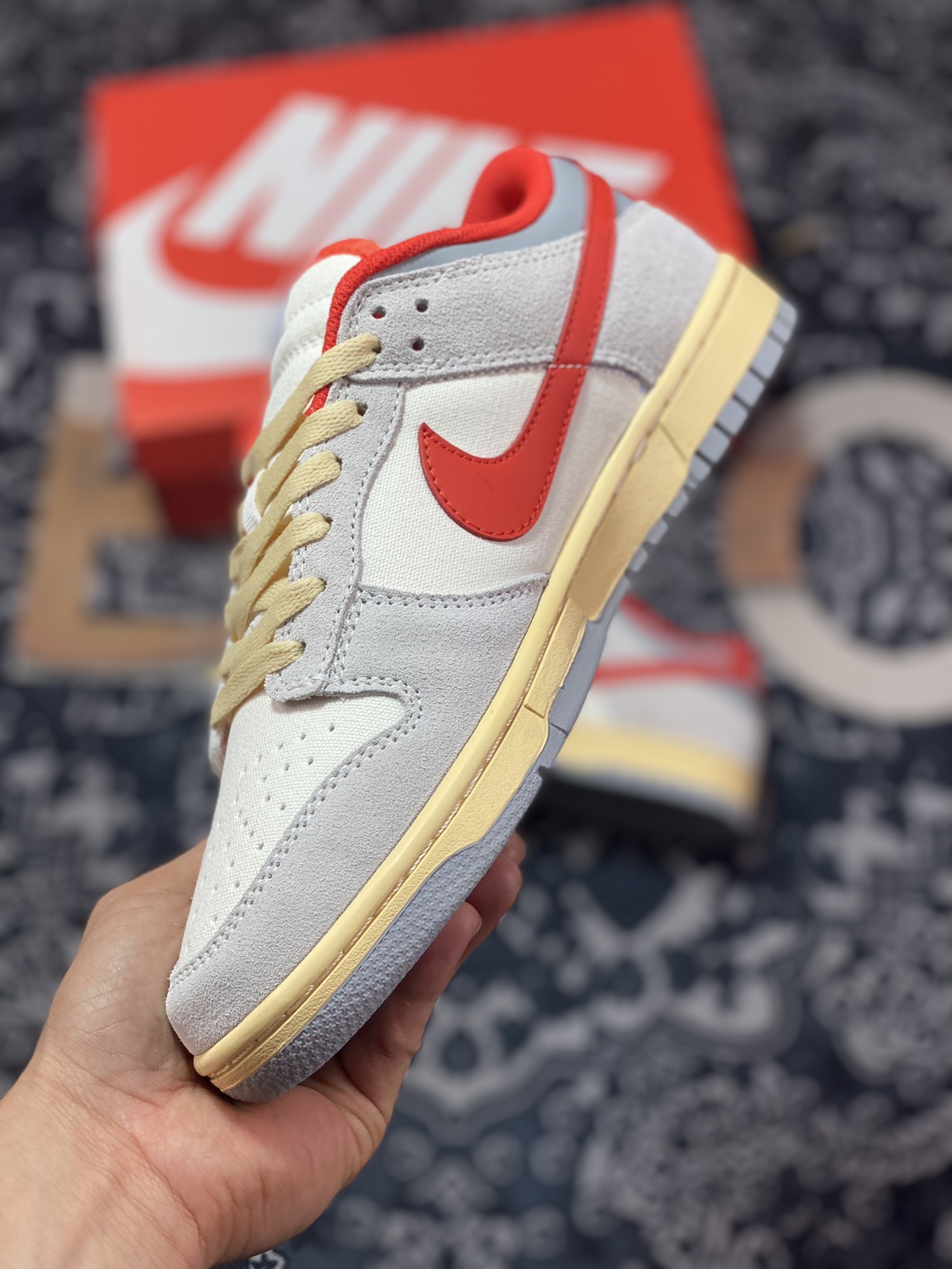 220 Nike SB Dunk Low 85”Athletic Department”扣篮系列低帮板鞋“浅灰白红氧化”FJ5429-133