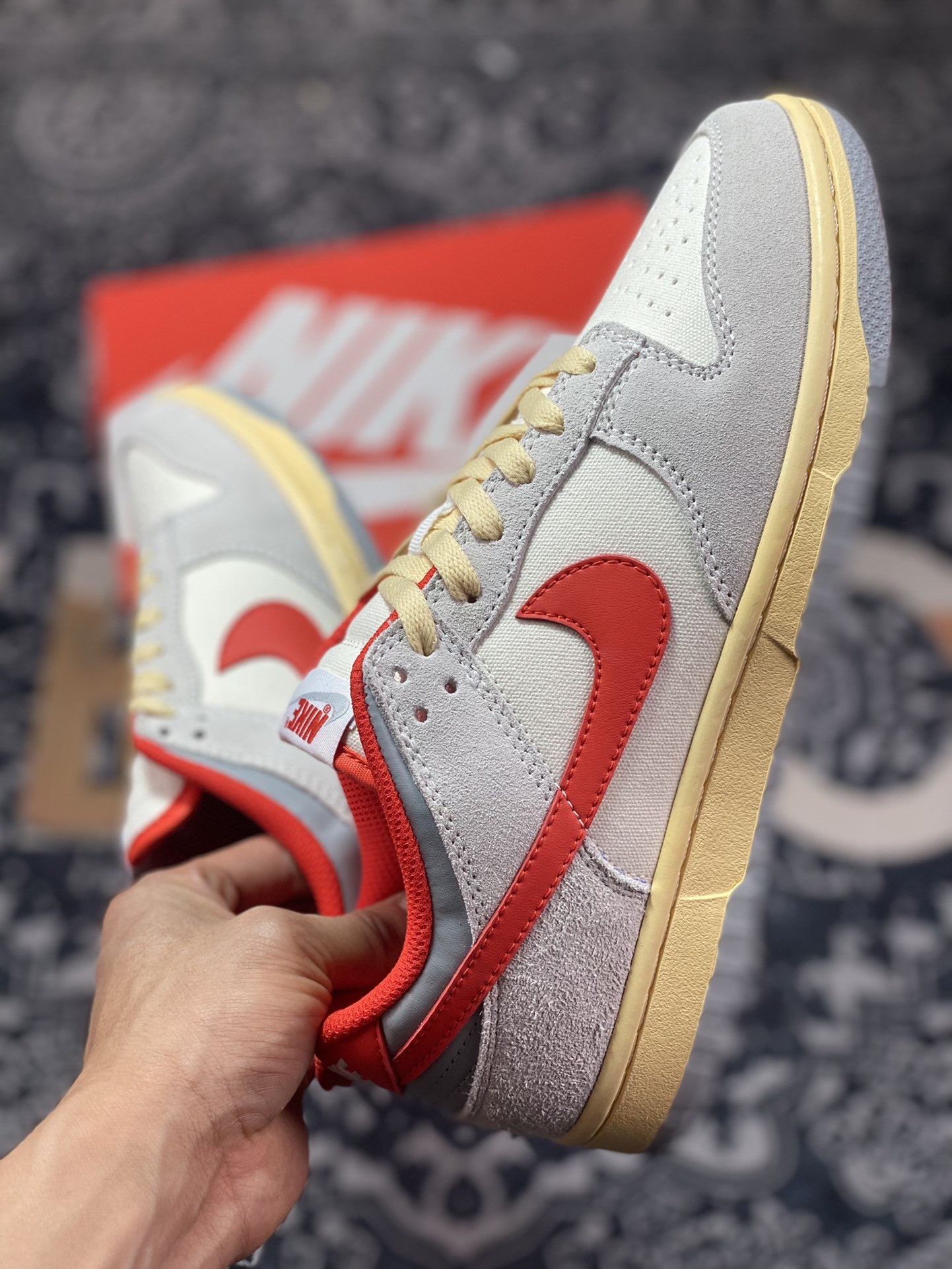 220 Nike SB Dunk Low 85”Athletic Department”扣篮系列低帮板鞋“浅灰白红氧化”FJ5429-133