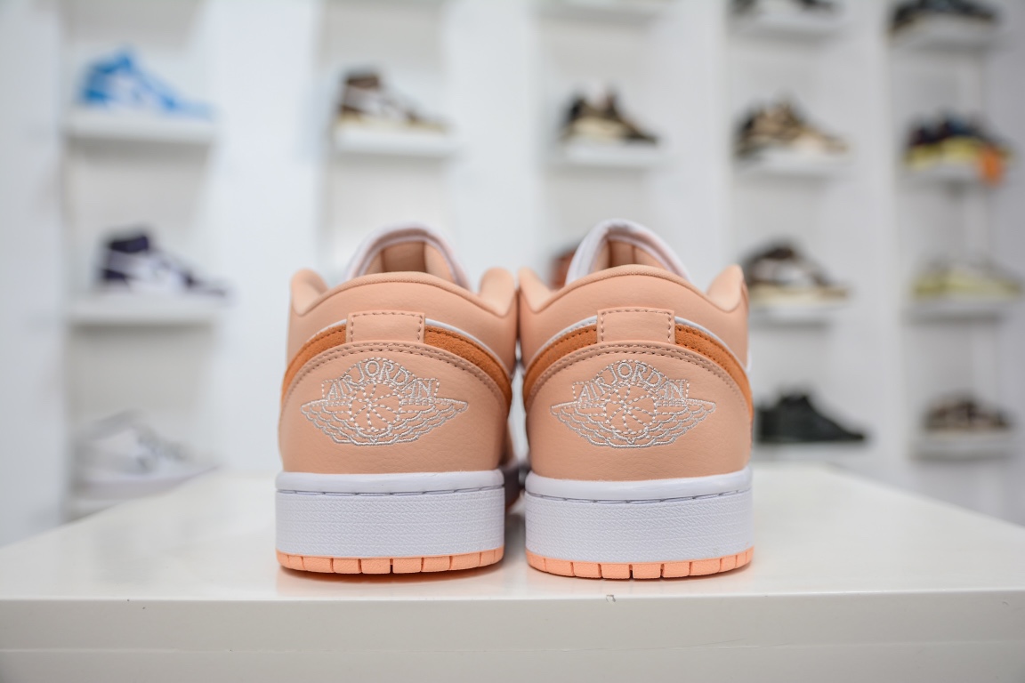 200 原装版 Nike Wmns Air Jordan 1 Low SE”Sunset Haze”AJ1乔丹一代低帮篮球鞋“日落橙白” DC0774-801