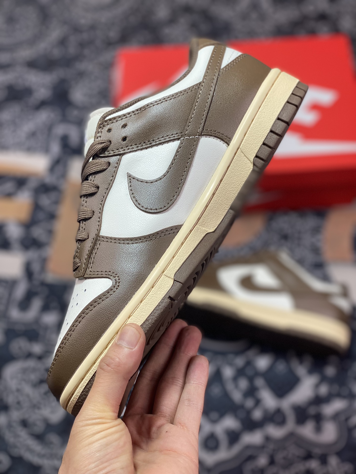 180 Nike Wmns SB Dunk Low Retro”Cacao Wow/Brown/Sail”扣篮板鞋“巧克力深棕米白”DD1503-124