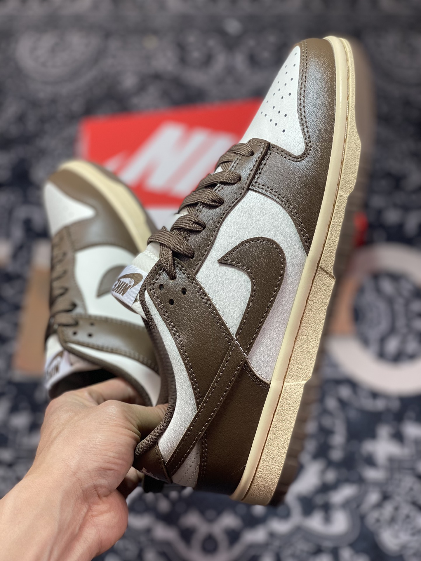 180 Nike Wmns SB Dunk Low Retro”Cacao Wow/Brown/Sail”扣篮板鞋“巧克力深棕米白”DD1503-124