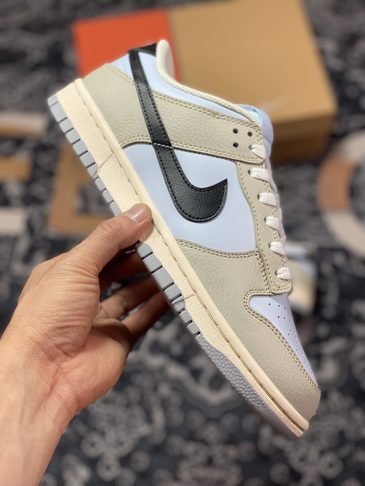 260 Nike SB Dunk Low Premium”Khaki Light Blue”扣篮板鞋“拼接卡其淡蓝黑钩子”304714-005