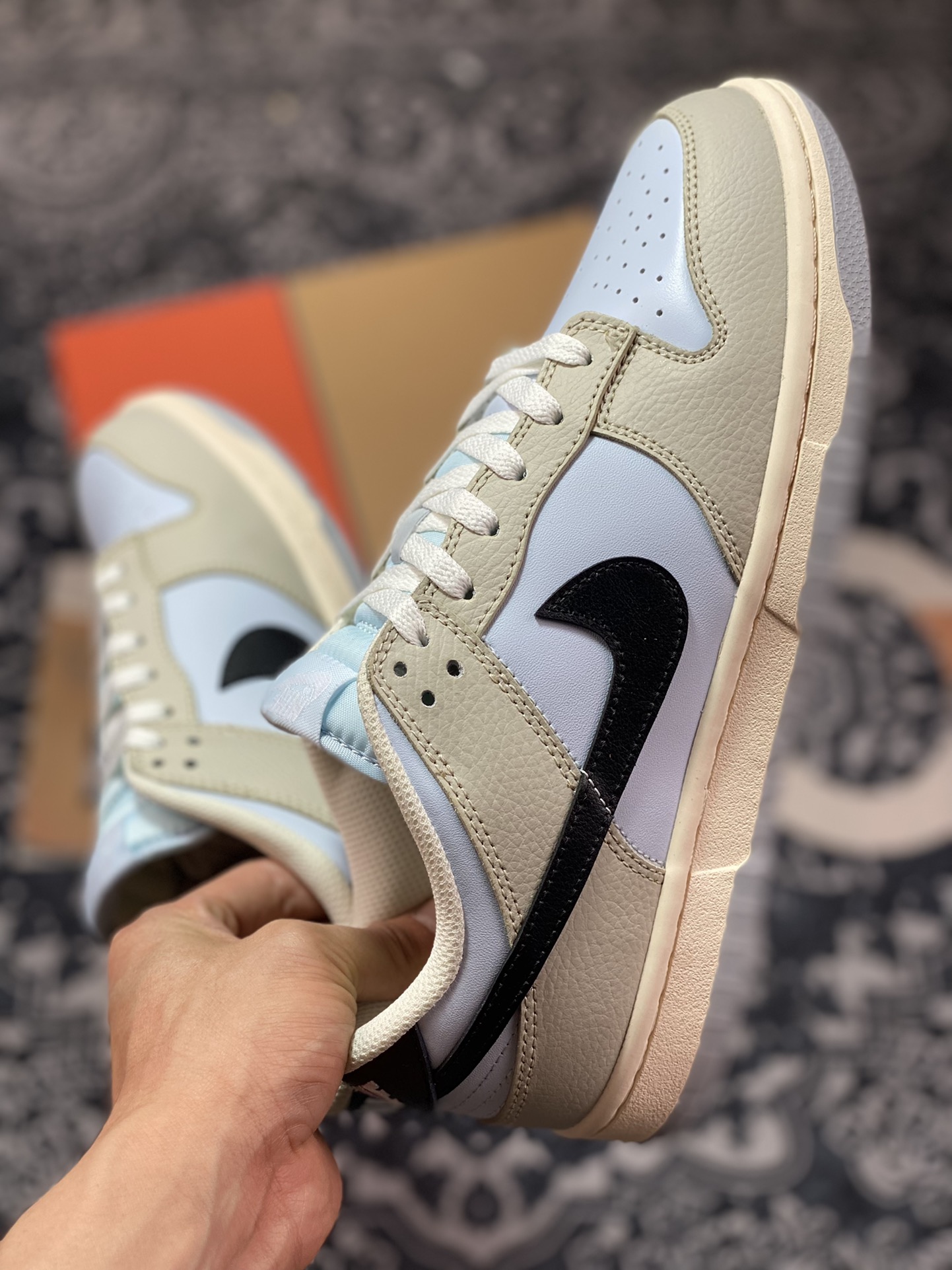 260 Nike SB Dunk Low Premium”Khaki Light Blue”扣篮板鞋“拼接卡其淡蓝黑钩子”304714-005