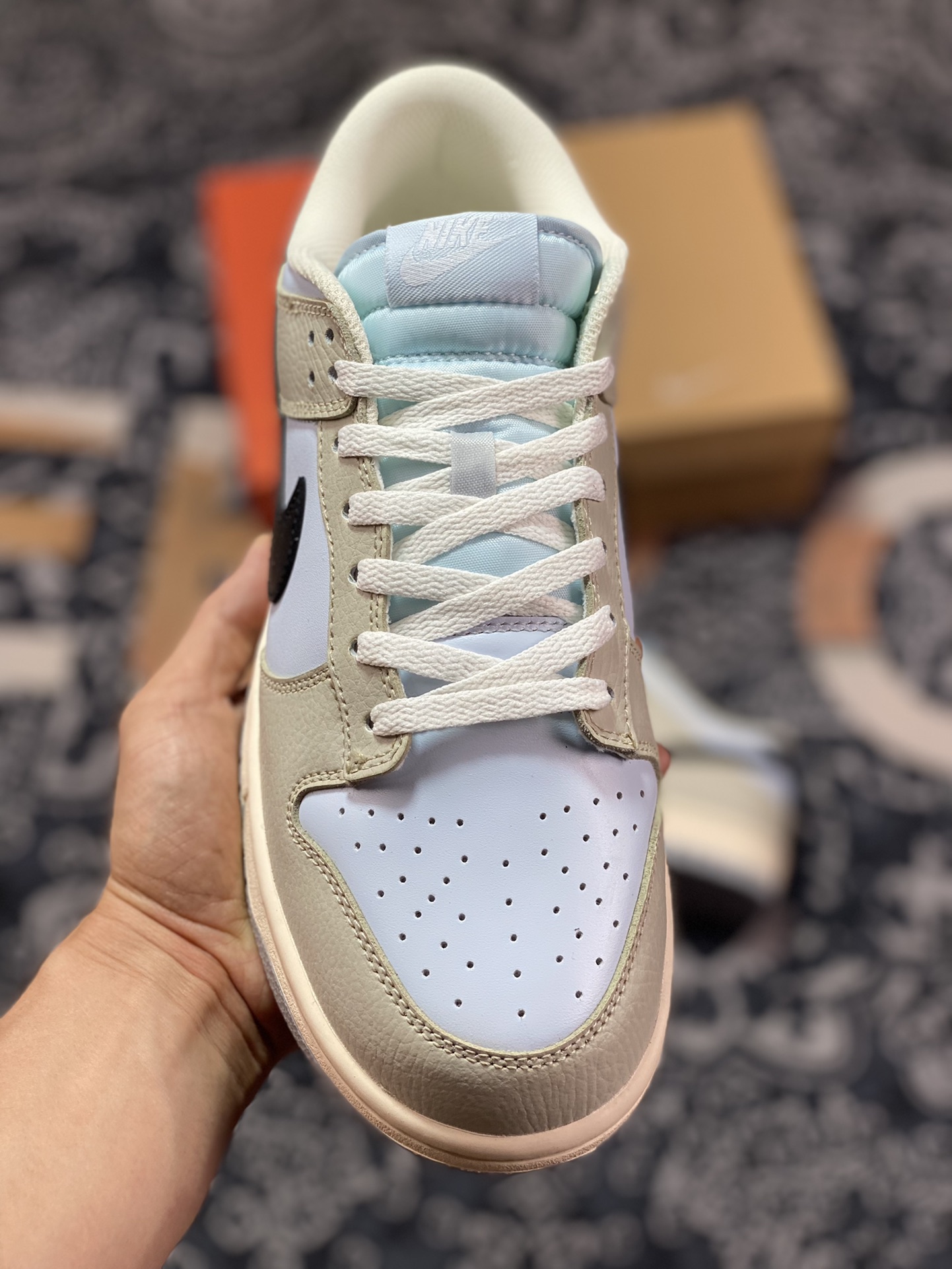 260 Nike SB Dunk Low Premium”Khaki Light Blue”扣篮板鞋“拼接卡其淡蓝黑钩子”304714-005