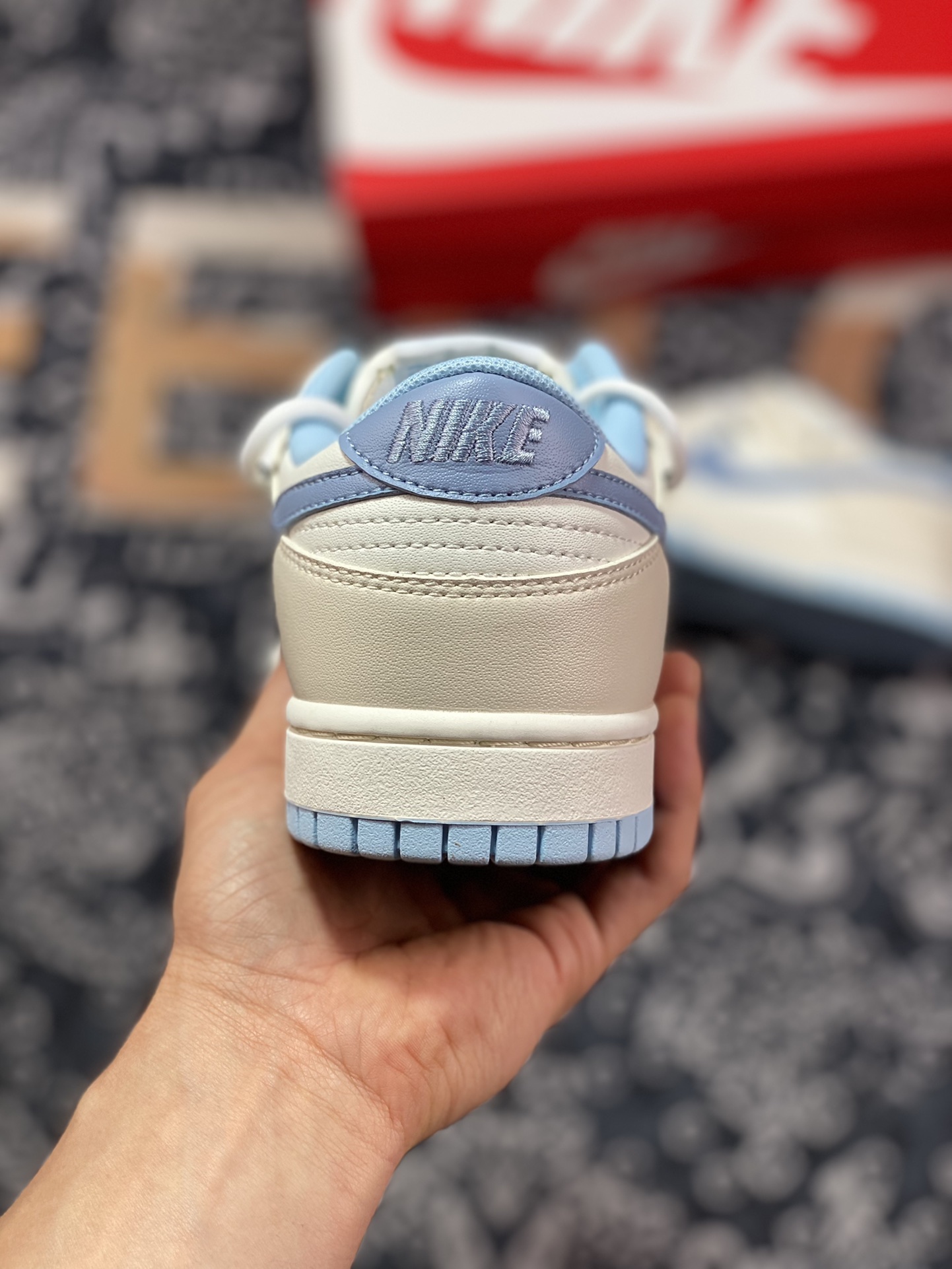 260 Nike SB Dunk Low”Milk White/Blue”扣篮系列低帮板鞋“皮革奶白浅蓝绑绳”DD1503-123