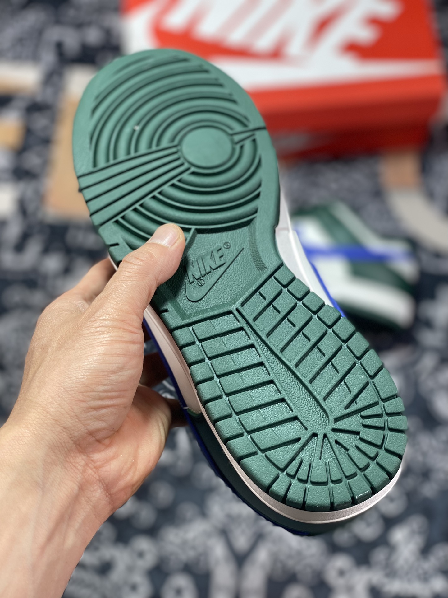 220 Nike SB Dunk Low”Gorge Green/Navy”扣篮系列低帮休闲运动滑板板鞋“复古绿白皇家蓝”DD1503-300