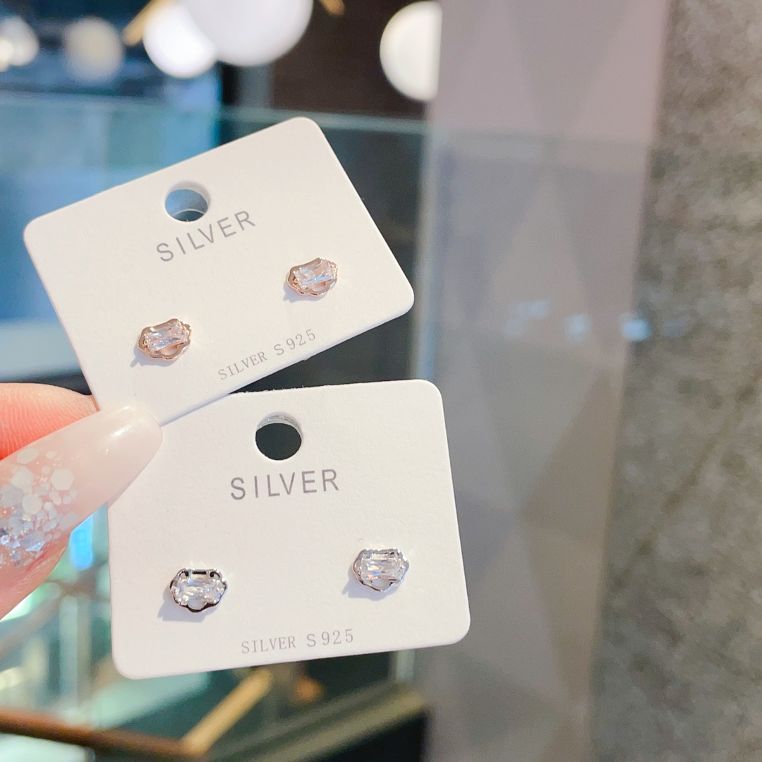 Nickelfreies Silber Ohrringe Minimalistisch Standesamt Gold