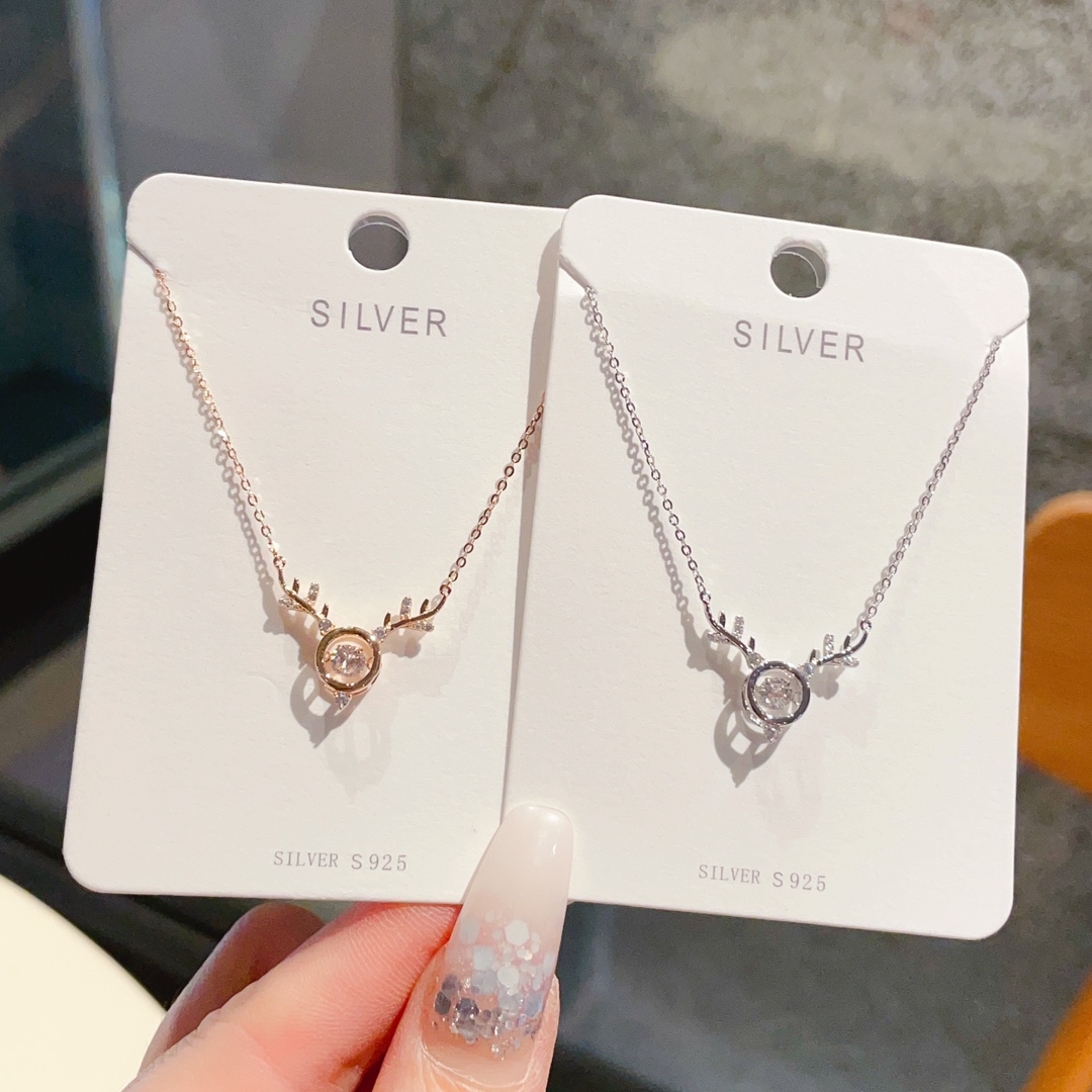 Solid Silver Necklace Premium New Year Gold