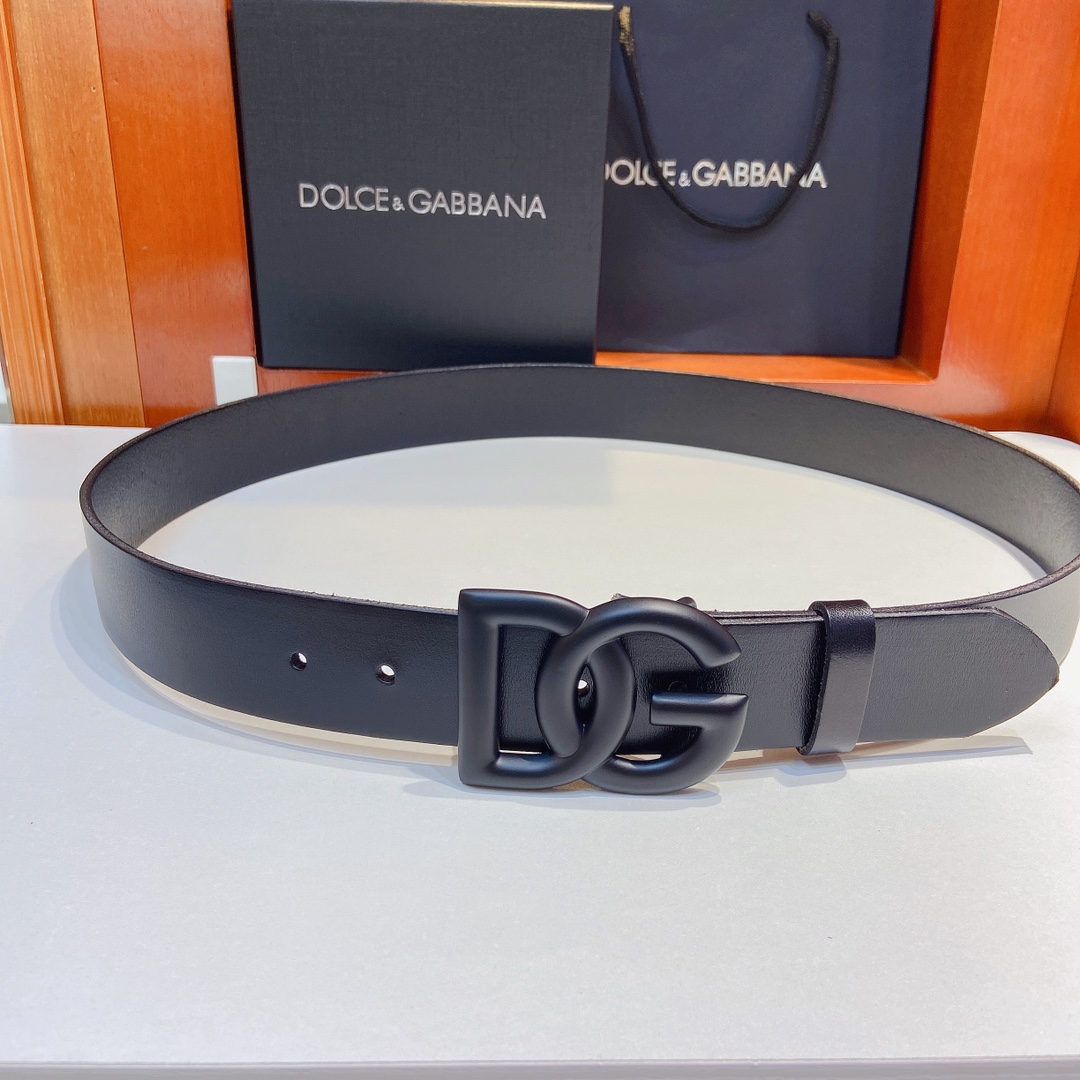 D&G杜嘉班纳Lux鞍皮腰带缀以电镀