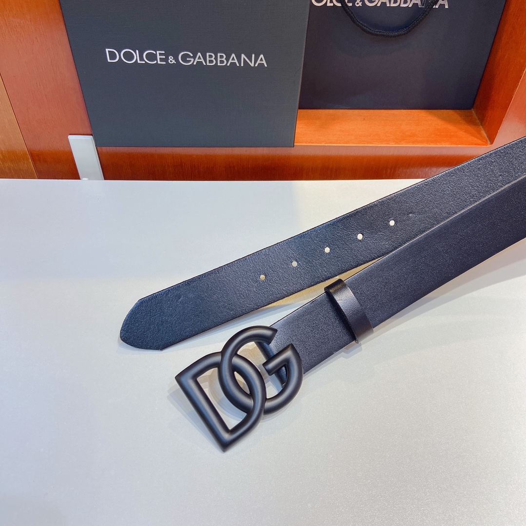D&G杜嘉班纳Lux鞍皮腰带缀以电镀