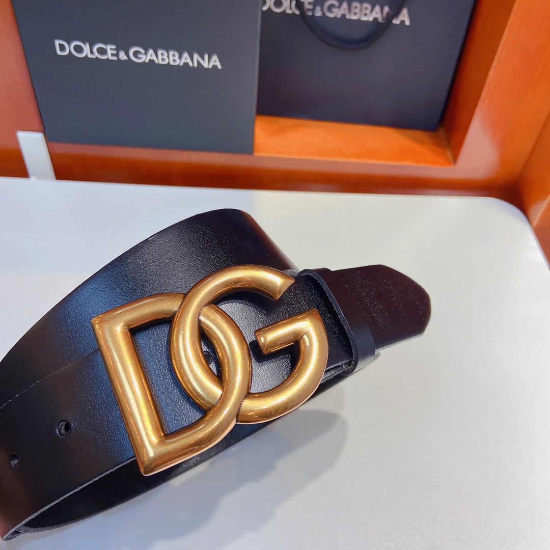 D&G杜嘉班纳Lux鞍皮腰带缀以电镀