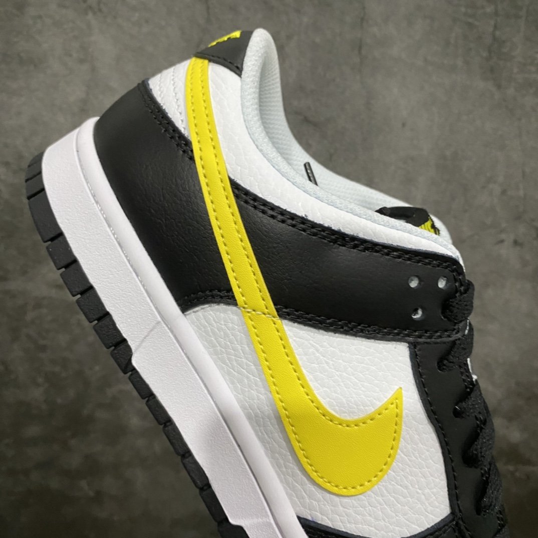 Top Pure Original Nike Dunk Low ”Black White Yellow” Yellow Panda FQ2431-001