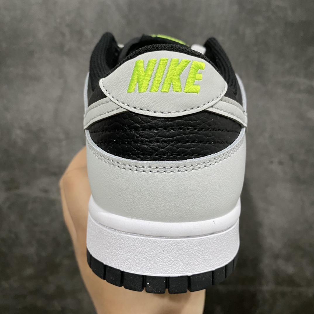 Top pure original Dunk Low black and white green label panda FD9756-001