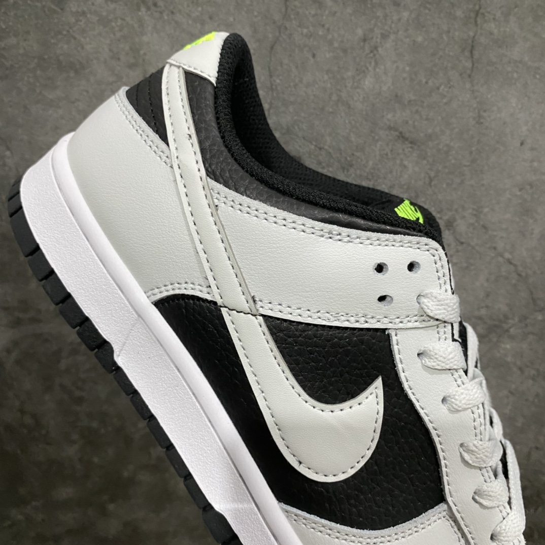 Top pure original Dunk Low black and white green label panda FD9756-001