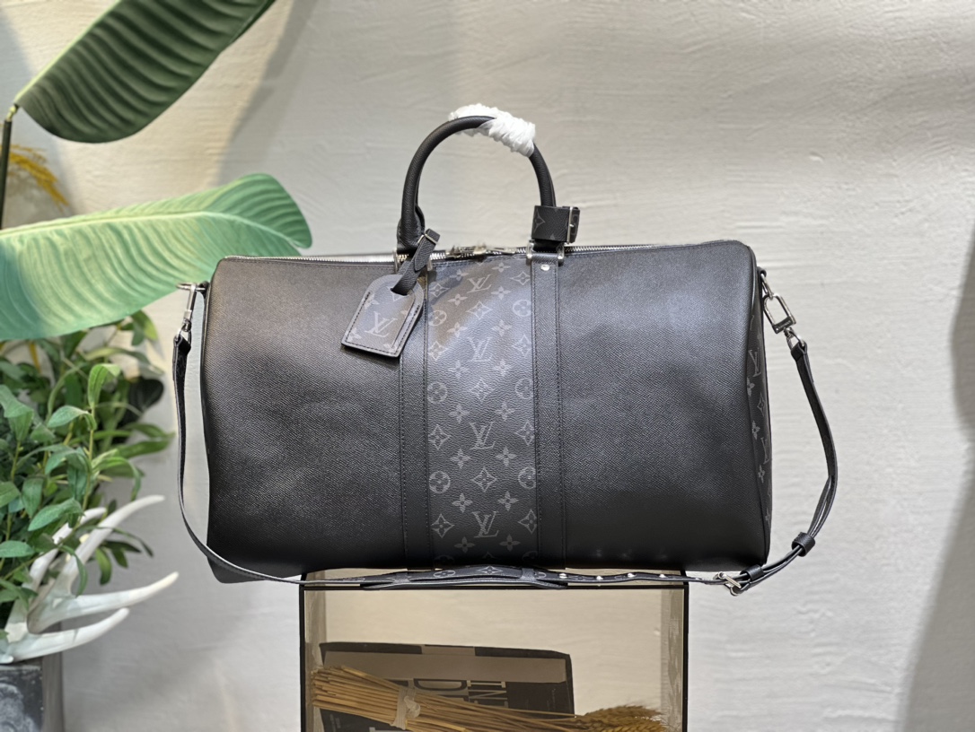 Louis Vuitton LV Keepall Sacs De Voyage Noir Monogram Canvas Toile Collection printemps – été M53763