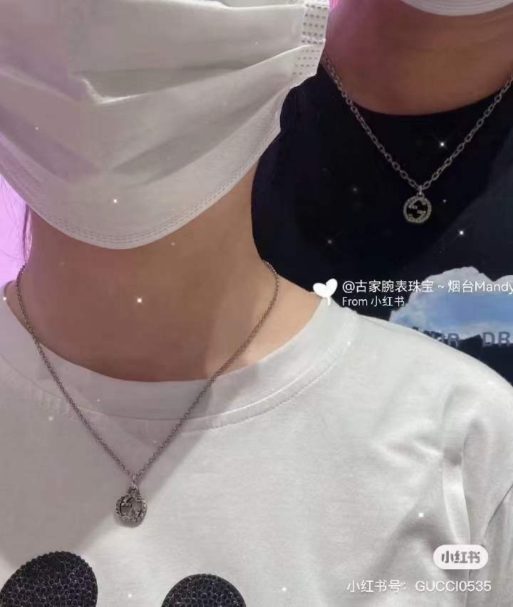 Gucci 互扣式双G项链 925純銀・クラシックな織模様とヴィンテージ感