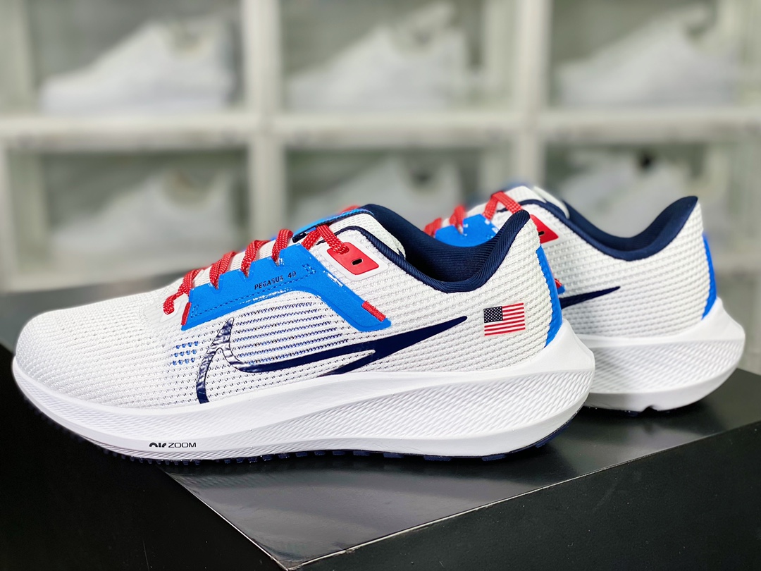 Air Zoom Pegasus 40 Wide ”USA” 40th Generation Super Pegasus Turbo Marathon Leisure Sports Jogging Shoes FN0013-100