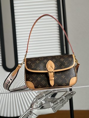 Louis Vuitton LV Diane Handbags Crossbody & Shoulder Bags cheap online Best Designer
 Printing Monogram Canvas Cowhide Fabric Baguette M45985