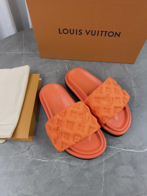 Louis Vuitton Pool Pillow Comfort Flat Sandal Monogram Embossed 12 Louis Vuitton Pool Pillow Comfort Flat Sandal Monogram Embossed