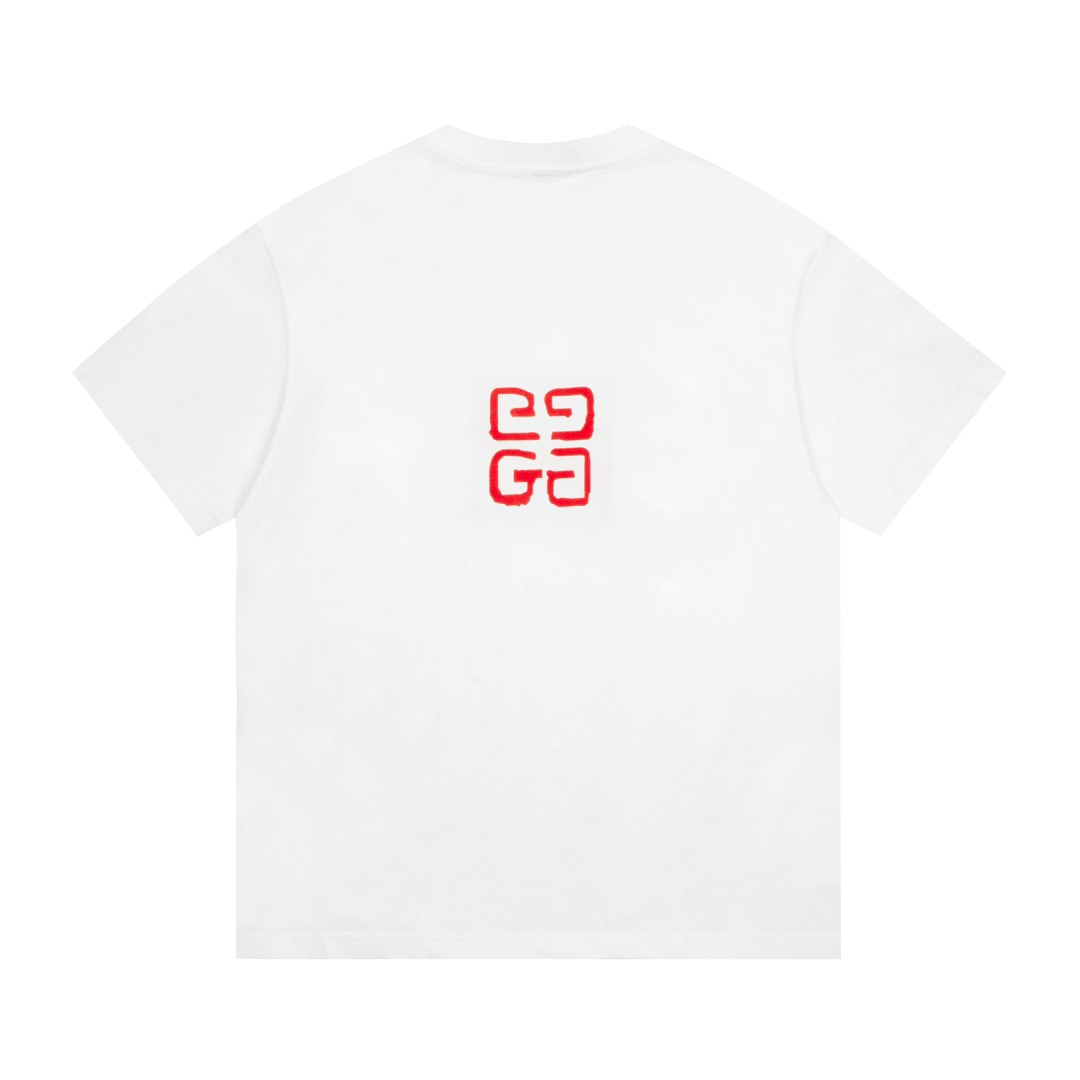 Givenchy 纪梵希情人节系列 字母口红短袖 23ss 胸前字母GIVENCHY LOGO印花