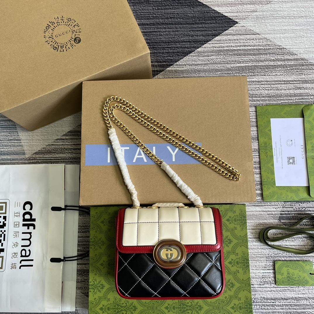 配全套包装️GucciDeco系列mini肩背包Gucci不断拓展自身视野以全新手法焕新演绎经典廓形和精