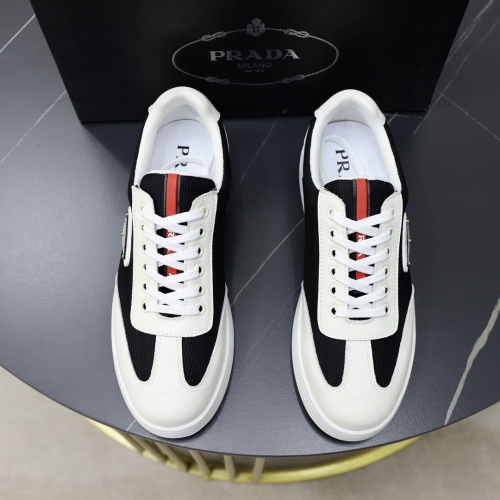 Prada Men's Leather Sneakers - Black and White, EU Size 38-44, Fashion Sneaker 1 Prada Men's Leather Sneakers - Black and White, EU Size 38-44, Fashion Sneaker