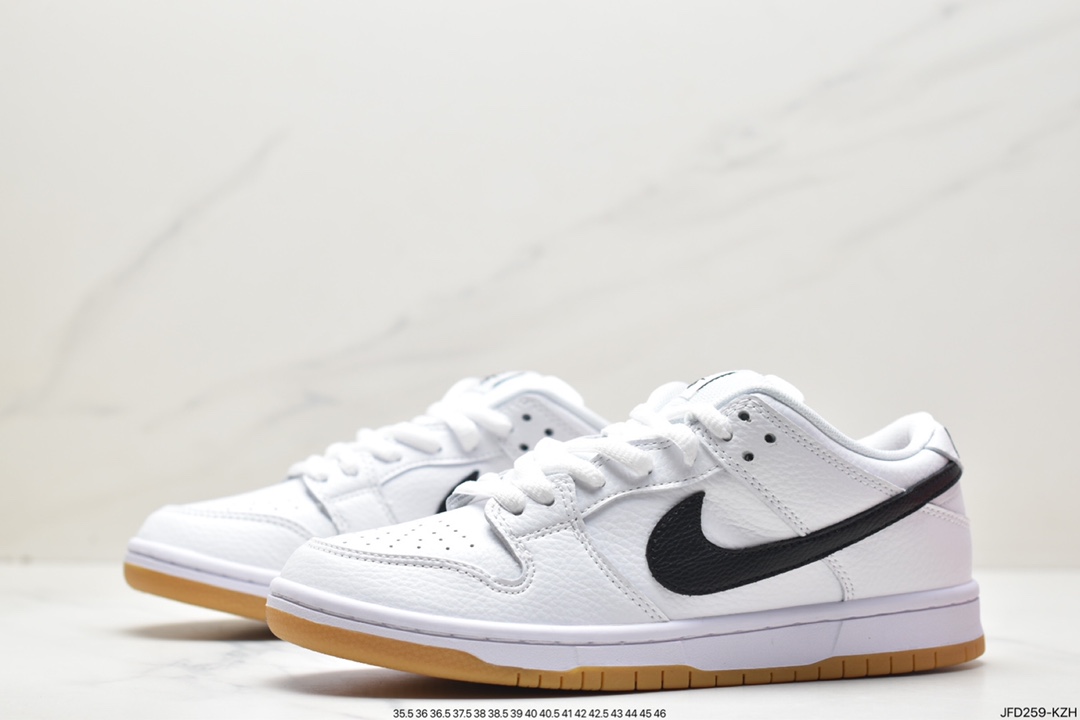 Nike SB Dunk Low Pro white and black low-top casual sports skateboard shoes CD2563-100