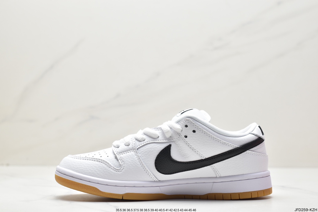 Nike SB Dunk Low Pro white and black low-top casual sports skateboard shoes CD2563-100