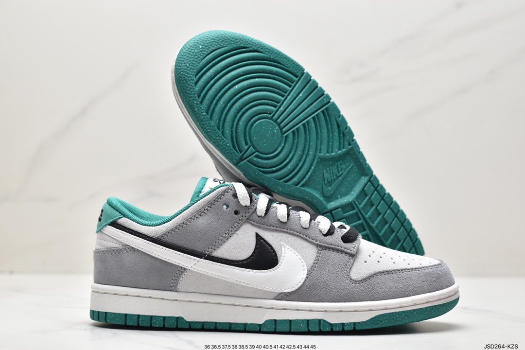 Nike Dunk Low SB low-top skateboard shoes/black and gray double hook series custom version DO9457-132