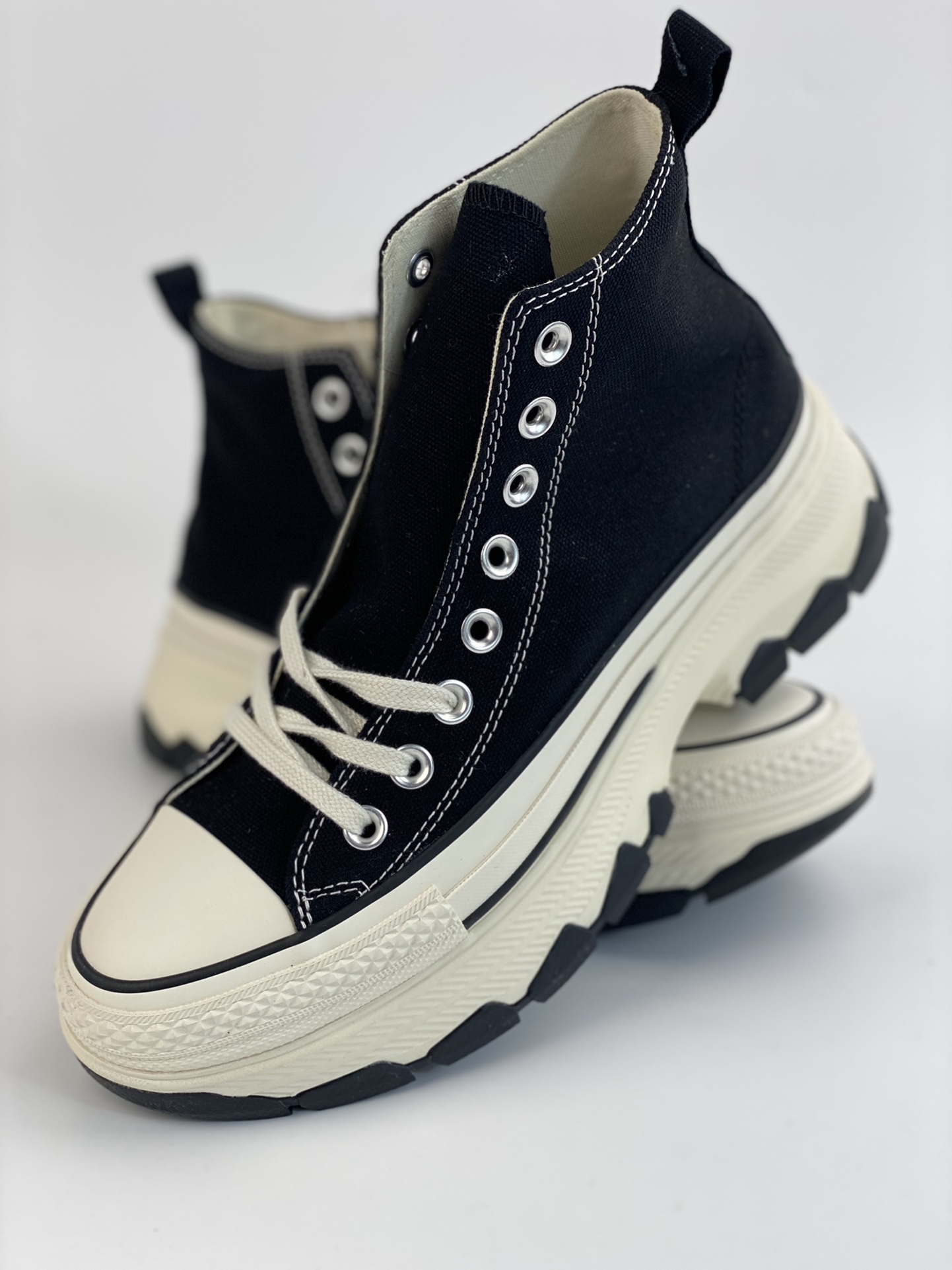 Converse All Star 100 Trekwave 100th Anniversary Heightened Thick-soled Reconstructed Casual Canvas Shoes