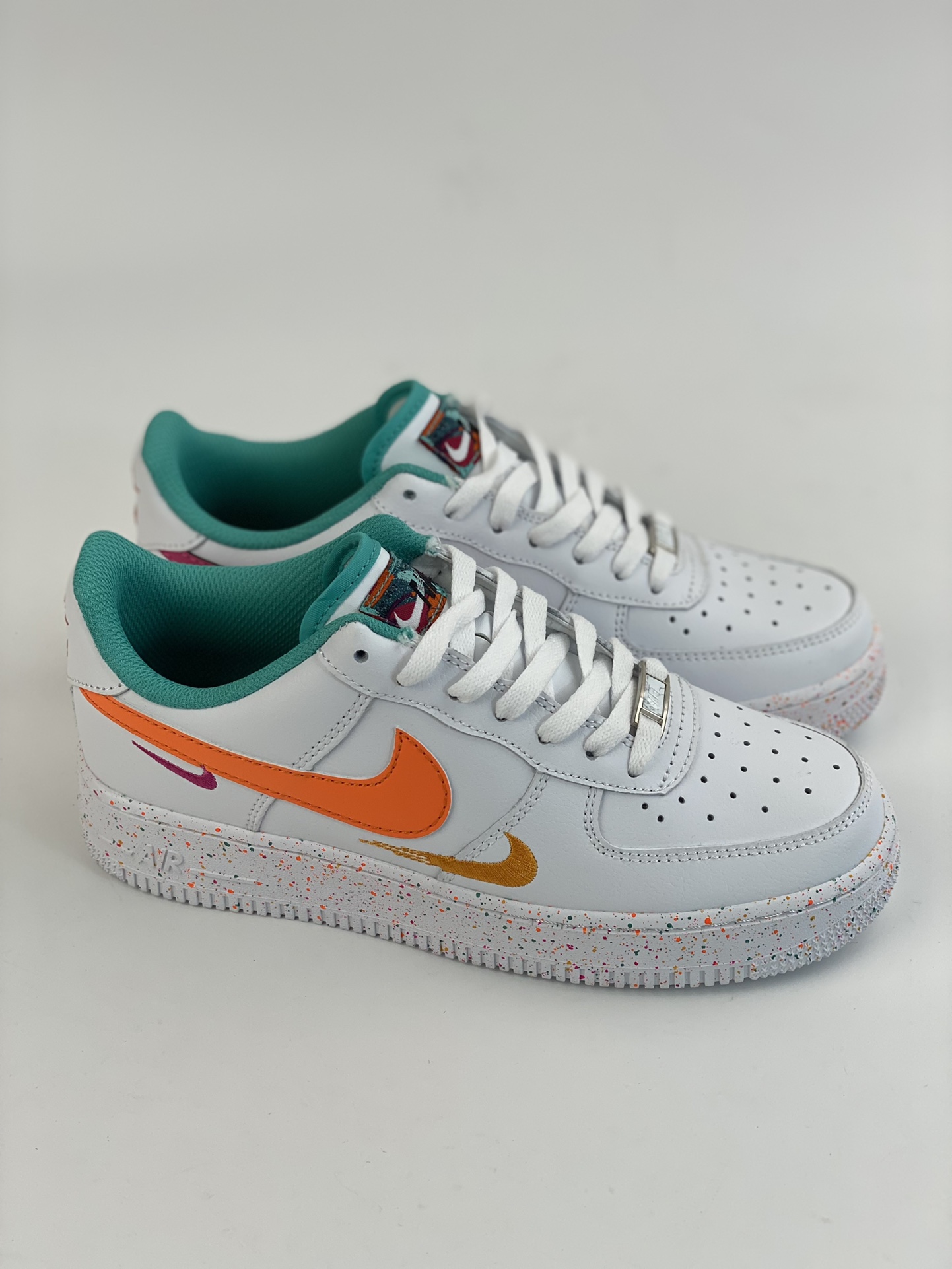 Nike Air Force 1 Low 07 White Orange Double Hook FD4626-181