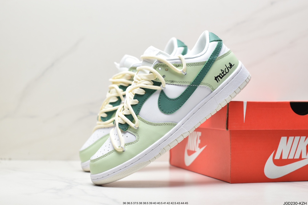 Tie-lace Off-White deconstruction style customization, Nike SB Dunk Low ”Milk White/Pink/Smile” dunk series low-top casual sports skateboard shoes DD1503-121