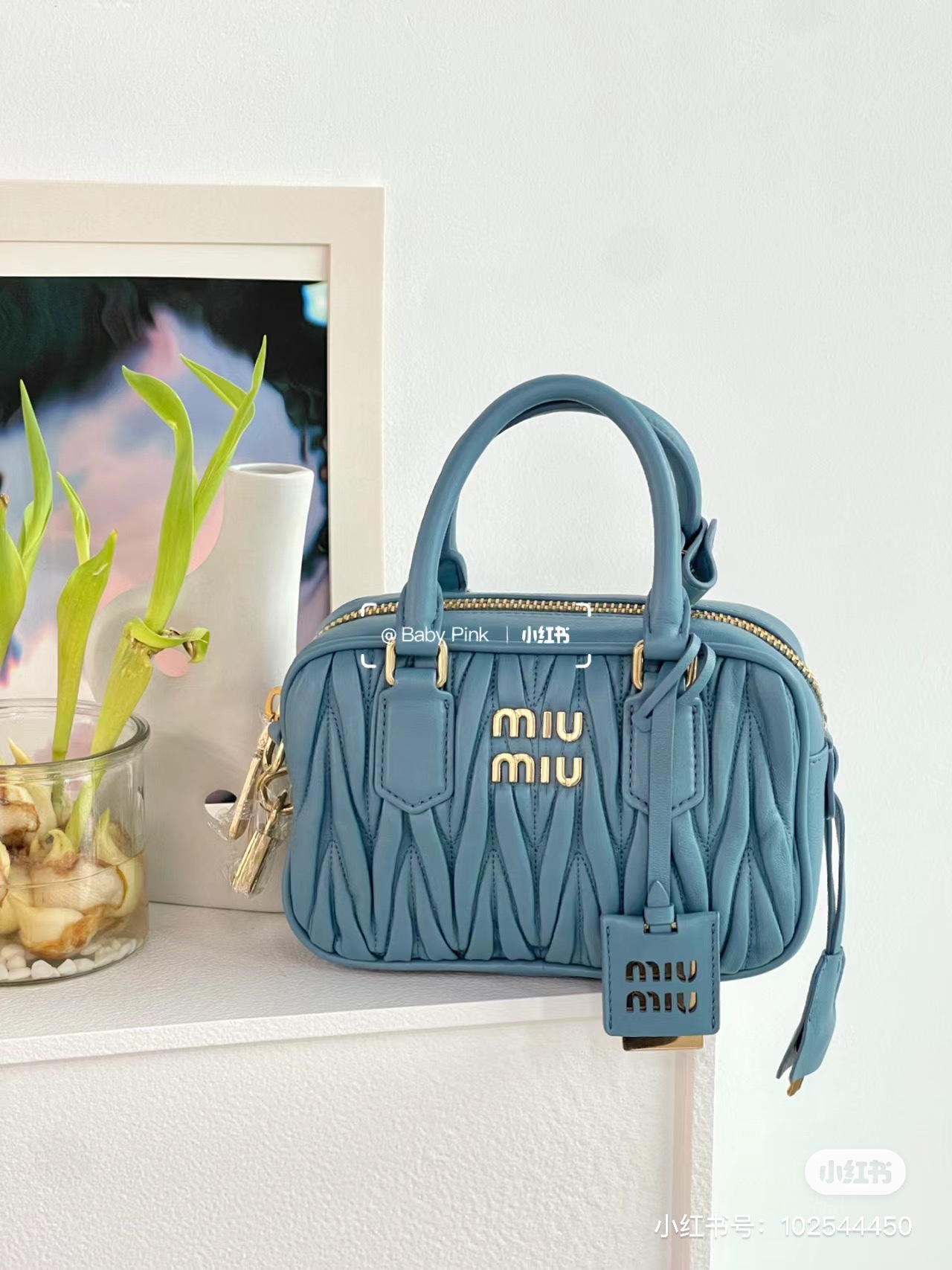 NO:198659,5BB123 Ocean Blue, MIUMIU, miumiu198609095BB123海洋蓝,MIUMIU,miumiu,Bag