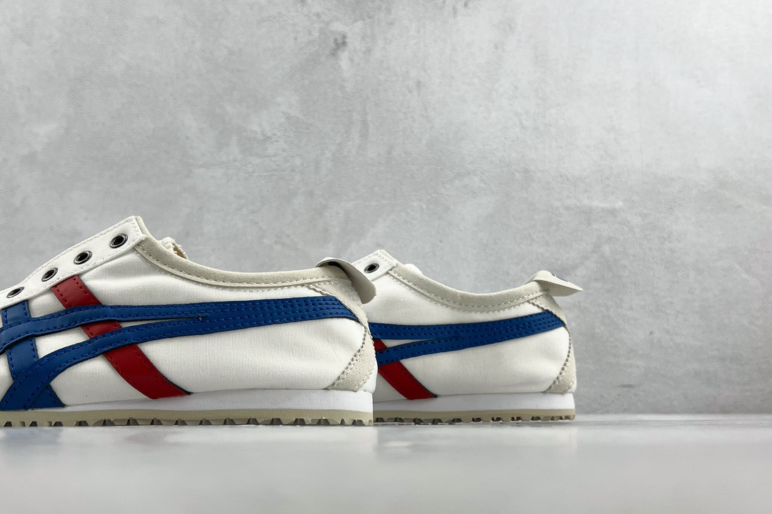 Canvas Onitsuka Tiger MExICO 66 slip-on white blue red D3K0N-0143