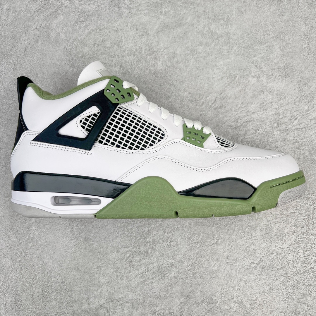 零售💰250 ＃GX/绿X 纯原福利‼Air Jordan AJ4 Retro 海沫绿 AQ9129-103 圈内最强四代 耗时半年巨作 全套原纸板楦头开发 原厂特供皮料加持 确保原汁原味 完美呈现四代版型 一比一鞋头弧度高度鞋身弧度 数据细节工艺流程均保持原鞋一致 原厂TPU网格鞋带扣 正确内里网布 菱角分明不变形无多余毛边 柔软性质感一致于原鞋 市场唯一原厂鞋扣模具 背面可见隐藏注塑口 原厂织唛标 原厂飞人电绣工艺 尾指中部跳三针 独家绑鞋带手法 印刷中底布 四线拉帮 米色美纹纸贴合固定 进口港宝加持 后跟自然饱满 全鞋荧光划线卡点 追求极致完美 每一双都是工艺品 多重QC质检 超越公司货的品控标准 实实在在的免检产品 尺码：40 40.5 41 42 42.5 43 44 44.5 45 45.5 46 47.5 48.5 编码：by2936050-运动鞋