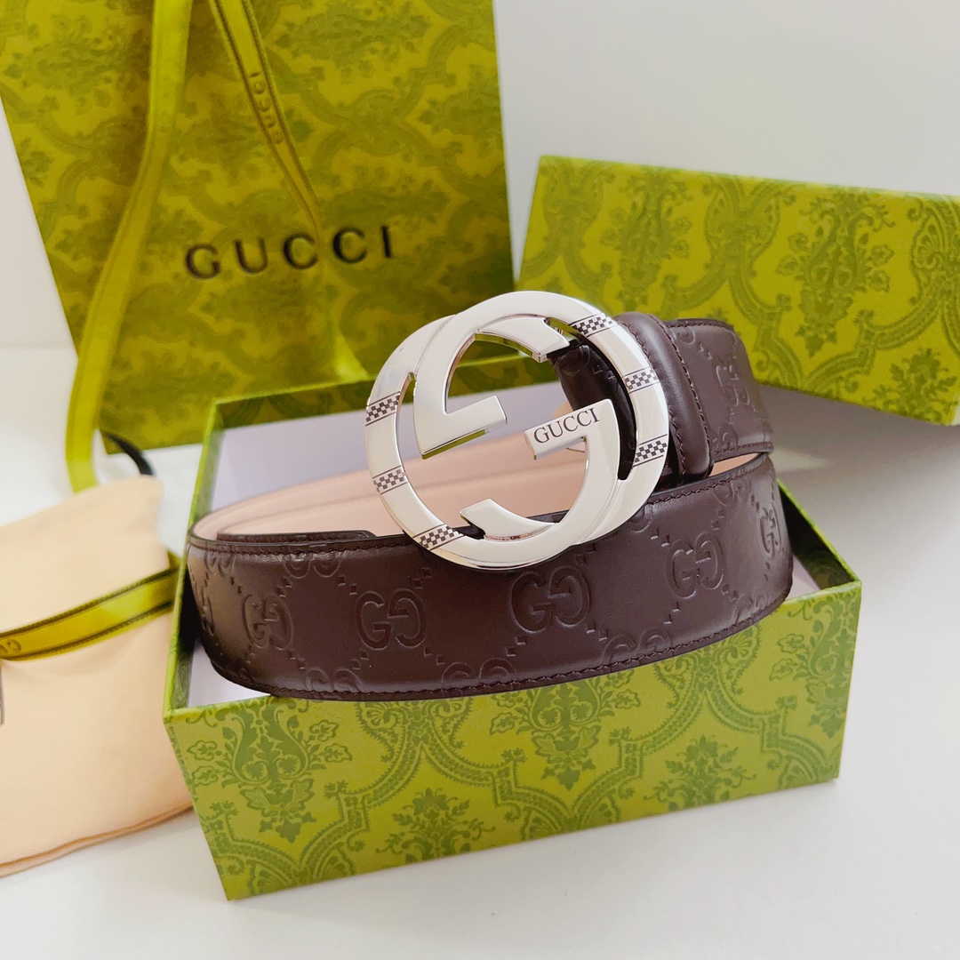 Gucci[正]实拍景摄高端品质采用单原牛皮制作搭配单原五金钝钢扣头正品开模顶级做工精美的设计华丽外的观