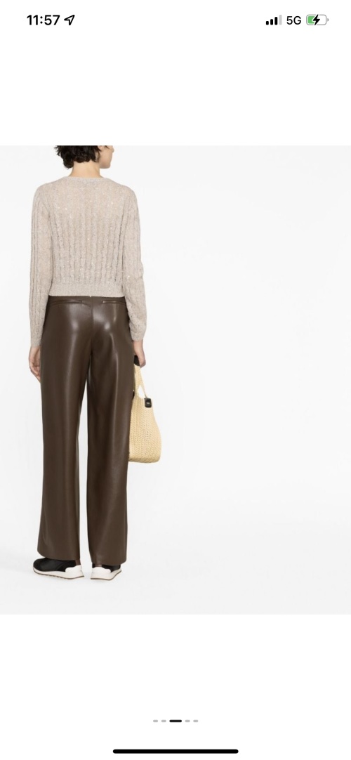 Brunello Cucinelli BC Embellished Striped Braid Knit Sweater 1 Brunello Cucinelli BC Embellished Striped Braid Knit Sweater
