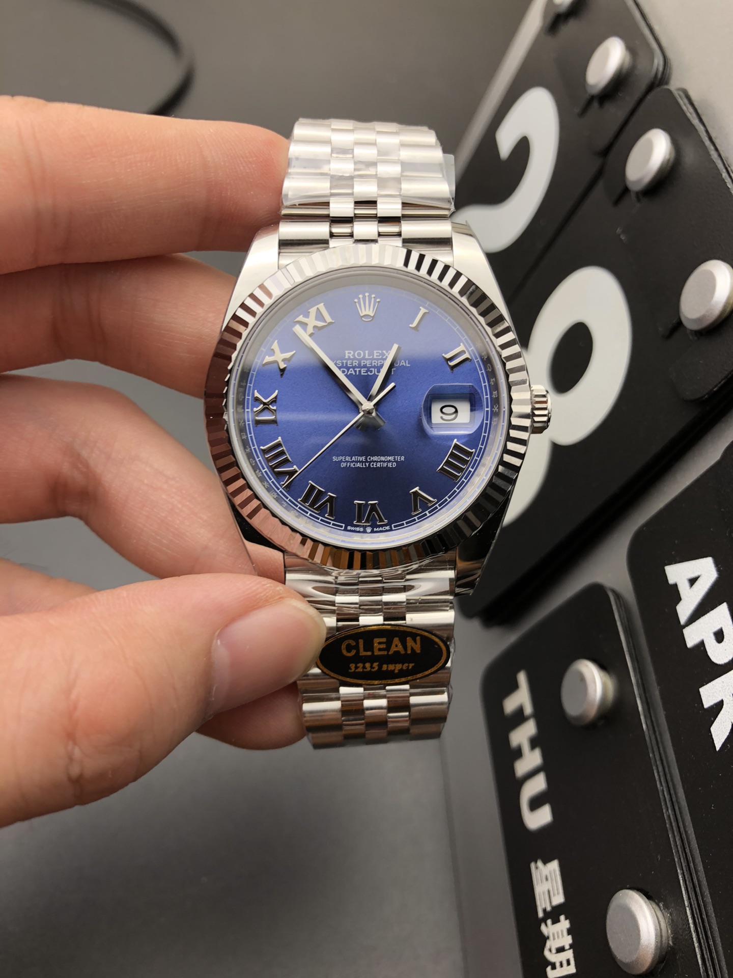 ROLEX Clean синий журнал — реальные фото перед отправкой — высшее качество