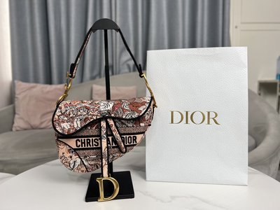Dior Saddle Saddle Bags Embroidery Oblique
