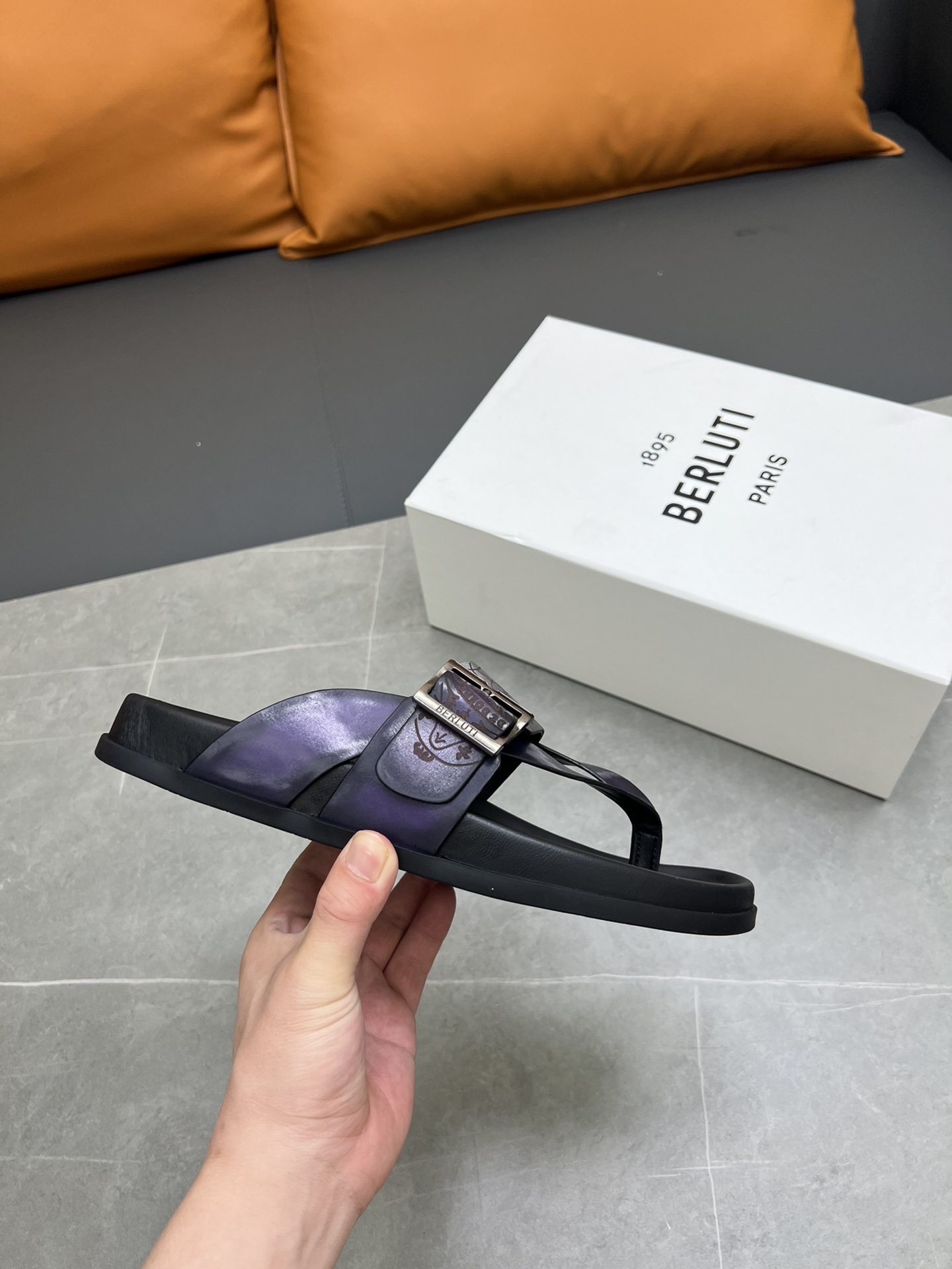 Berluti Tamaño:38-45 P270Berluti boutique de gama alta zapatillas de los hombres, la mano de obra su