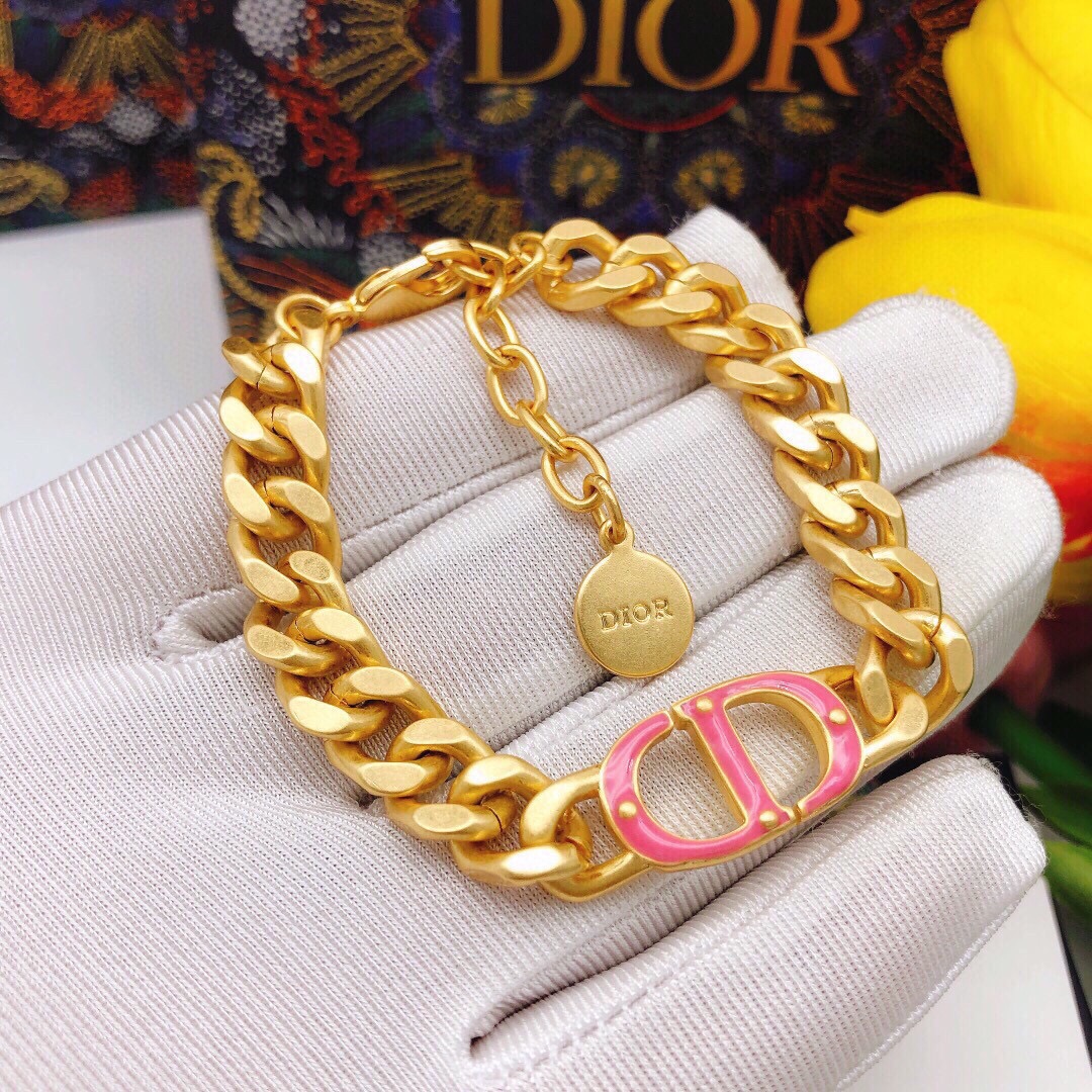 Dior Buy Jewelry Bracelet Wholesale Designer Shop
 Pink Set With Diamonds Fashion